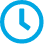 Animated light blue clock