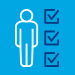 Animated person by check list icon