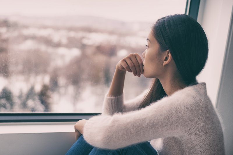 young woman appearing depressed
